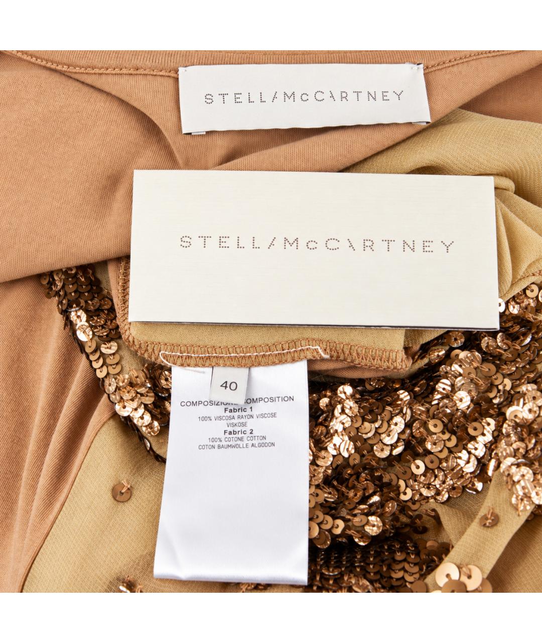 STELLA MCCARTNEY Бежевая хлопковая блузы, фото 4