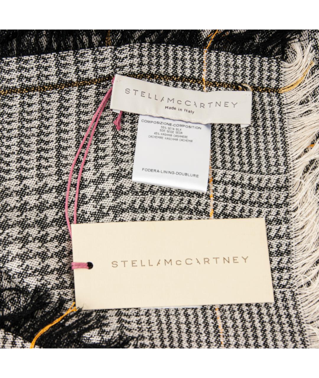 STELLA MCCARTNEY Серый шелковый шарф, фото 4