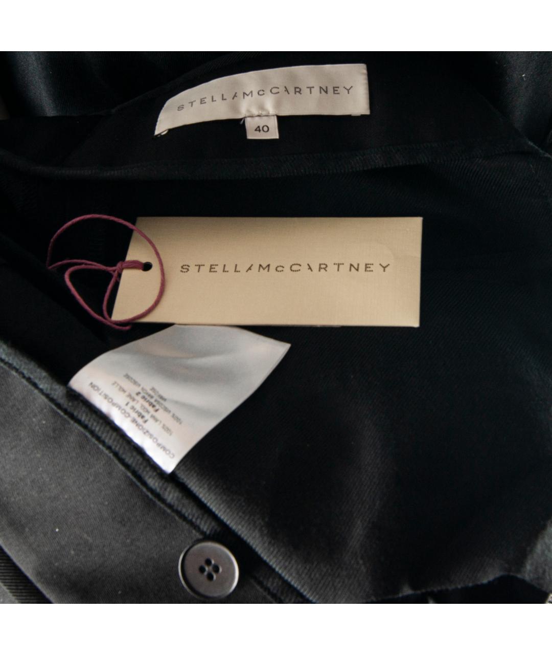 STELLA MCCARTNEY Черные шерстяные прямые брюки, фото 5