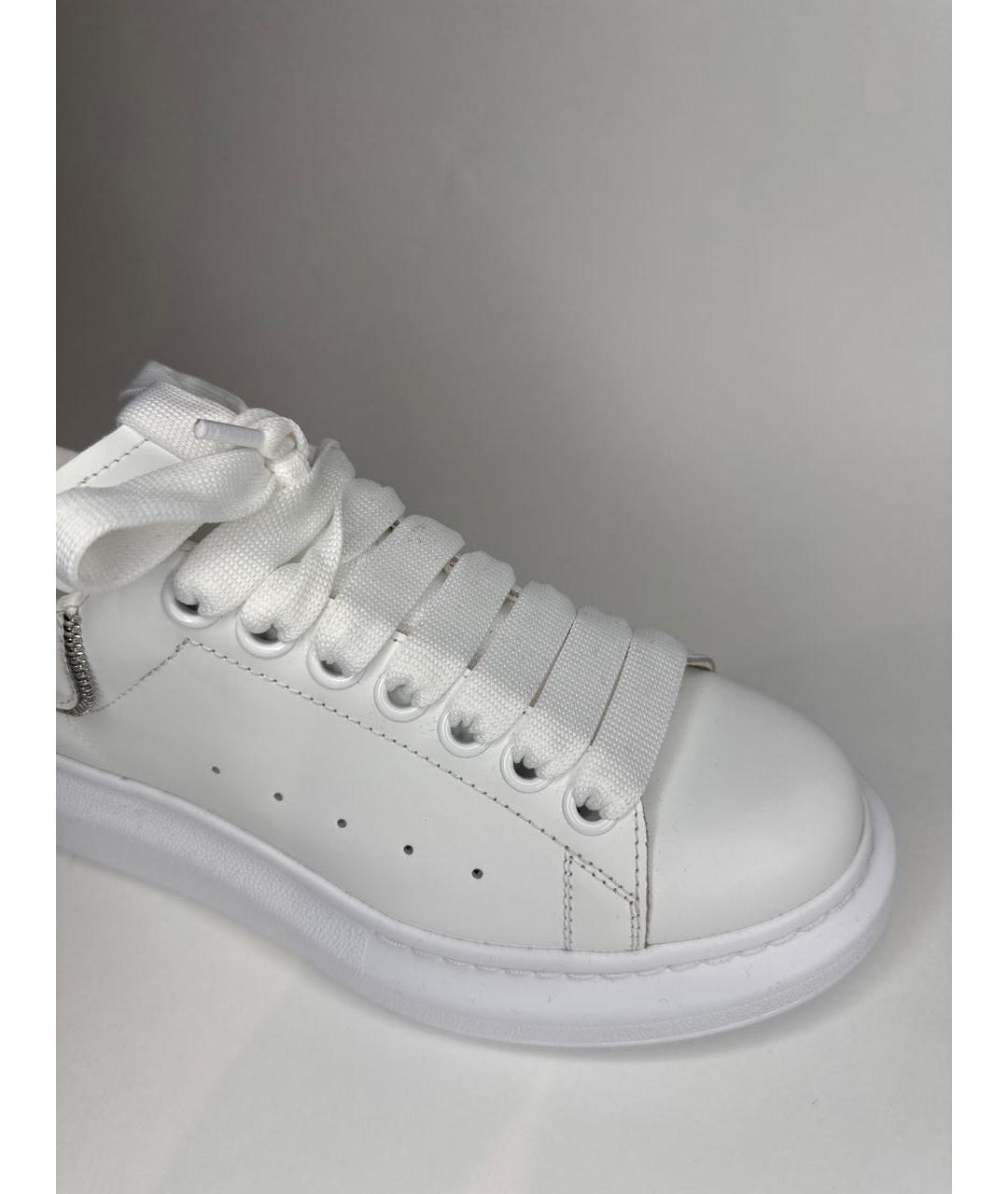 ALEXANDER MCQUEEN Белые кожаные кеды, фото 2