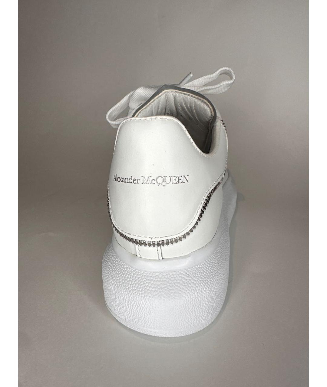 ALEXANDER MCQUEEN Белые кожаные кеды, фото 4