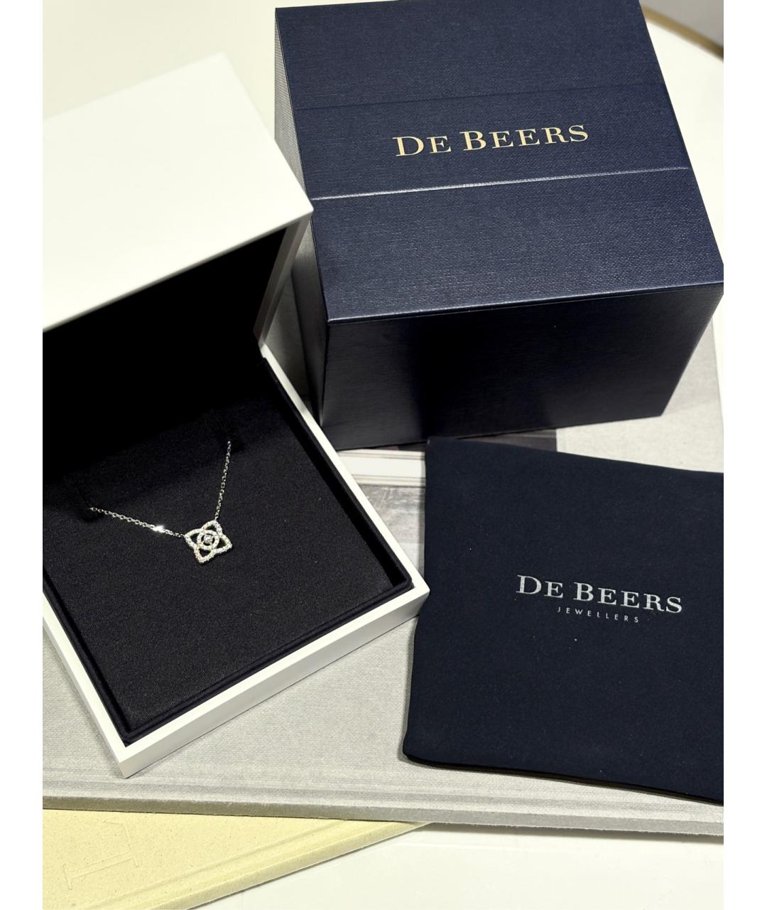 DE BEERS Серебряное колье из белого золота, фото 3