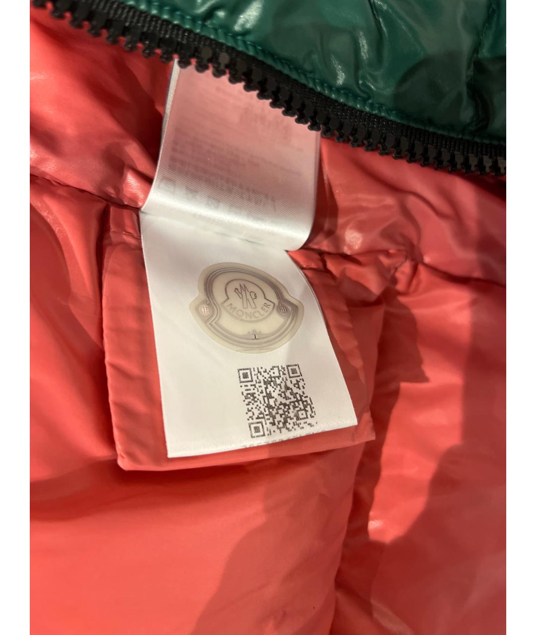 MONCLER Зеленый пуховик, фото 9