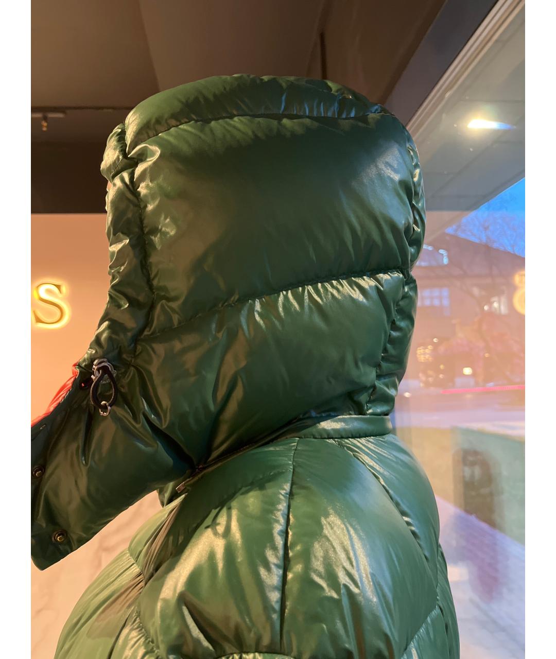 MONCLER Зеленый пуховик, фото 5
