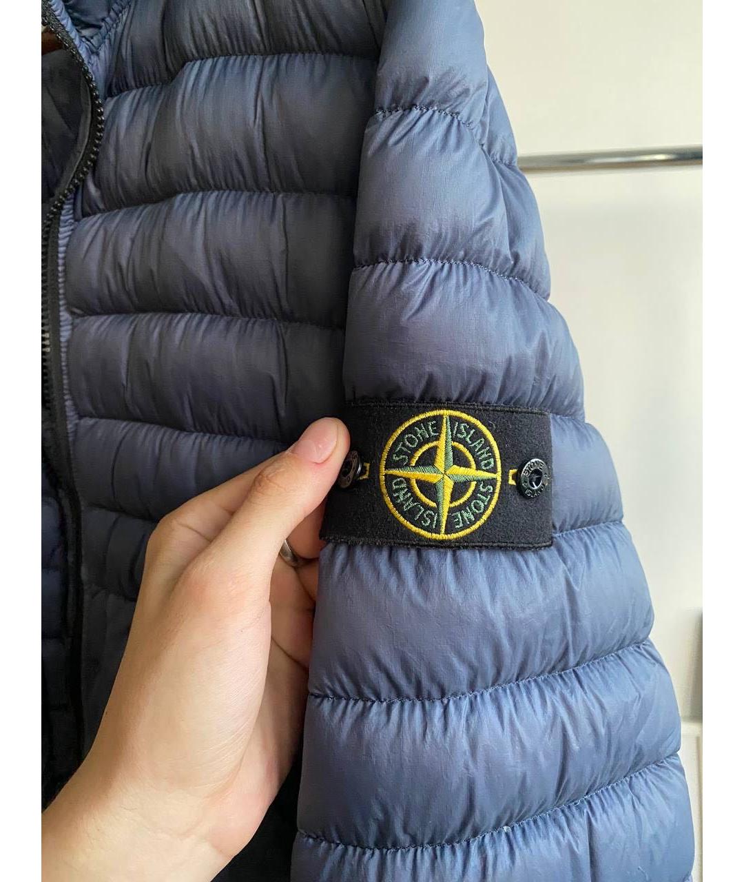 STONE ISLAND Темно-синяя полиамидовая куртка, фото 7