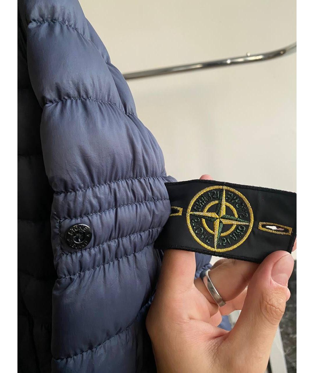 STONE ISLAND Темно-синяя полиамидовая куртка, фото 8