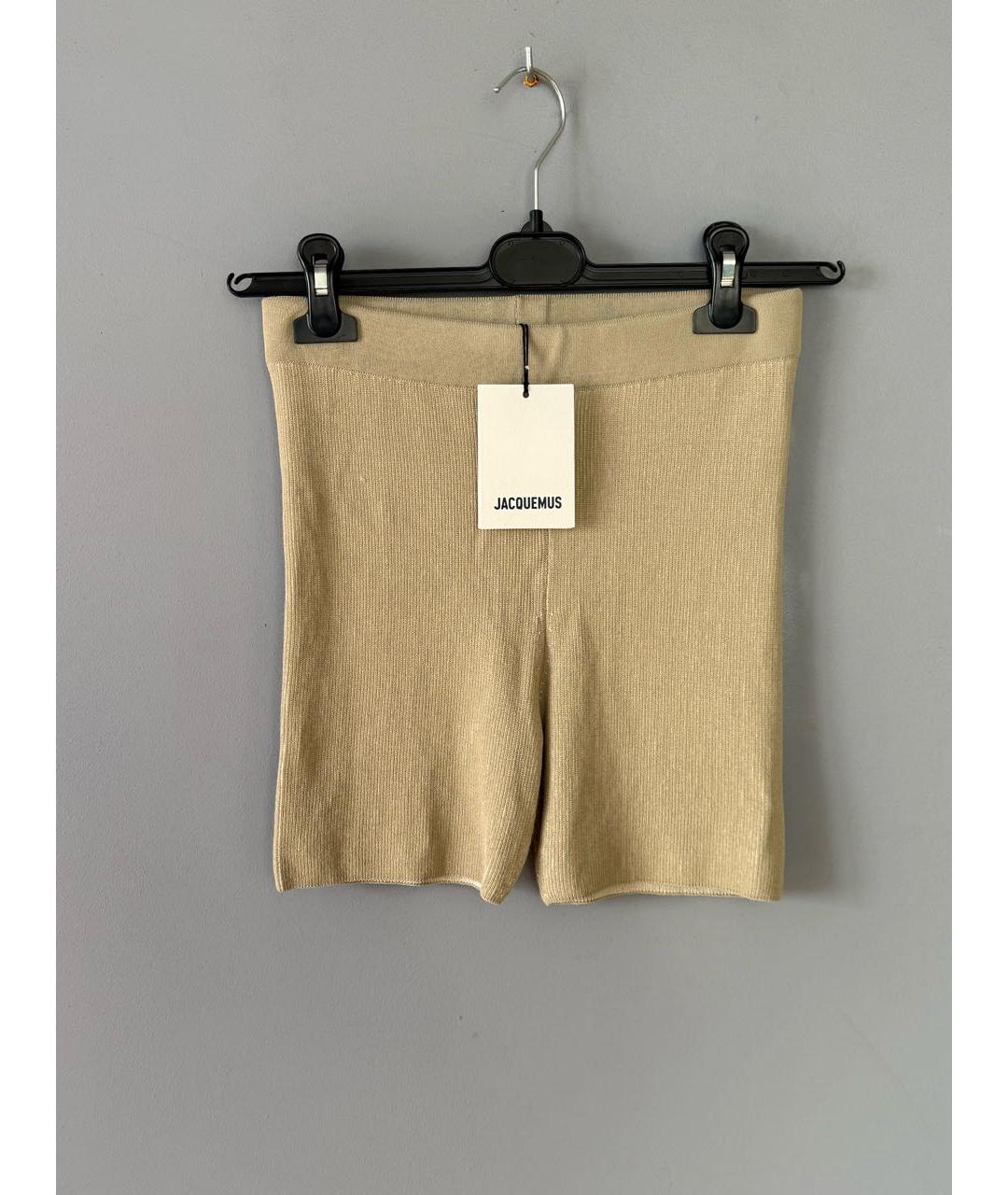 JACQUEMUS Бежевые вискозные леггинсы и велосипедки, фото 4