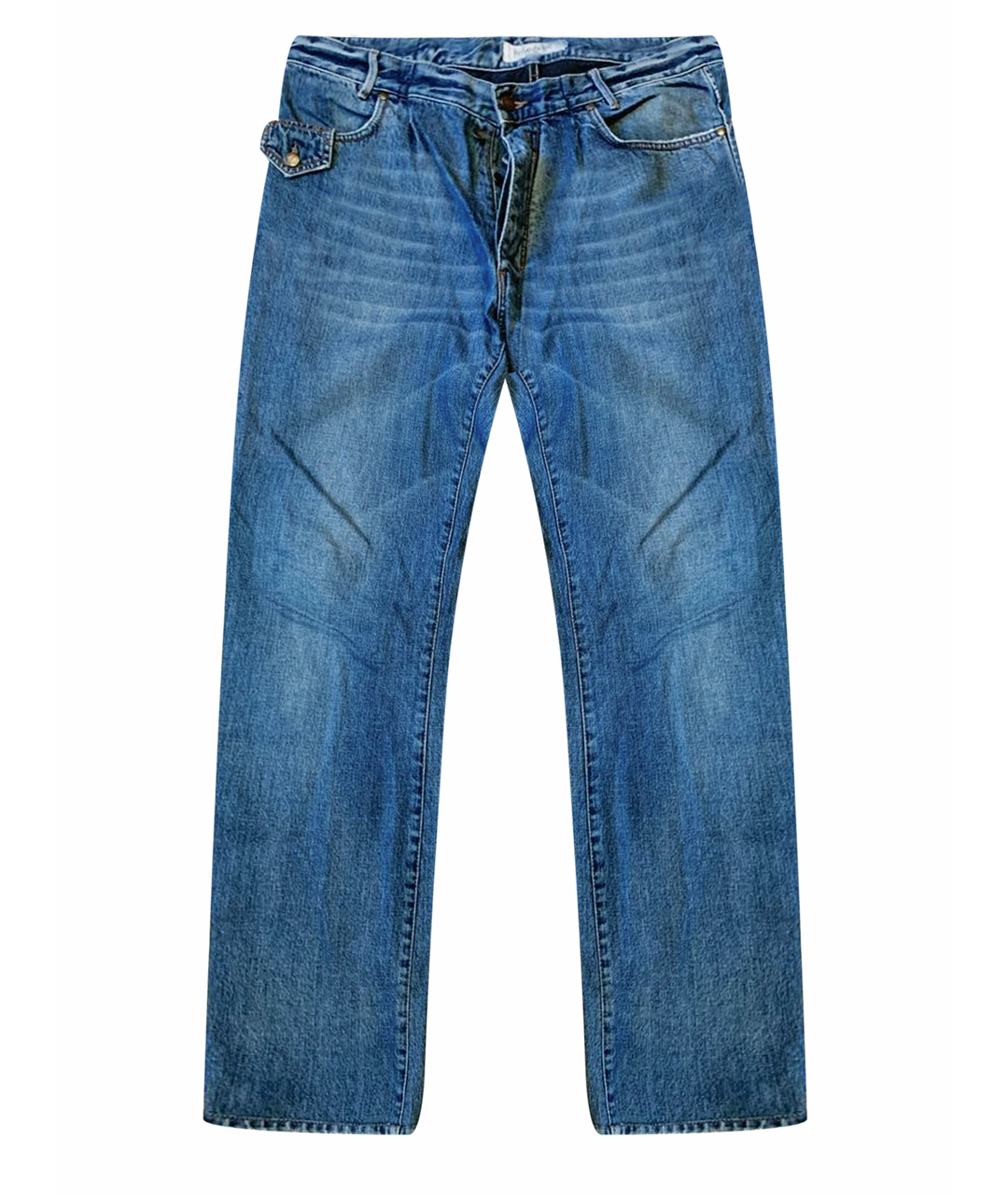 SAINT LAURENT Синие прямые джинсы, фото 1