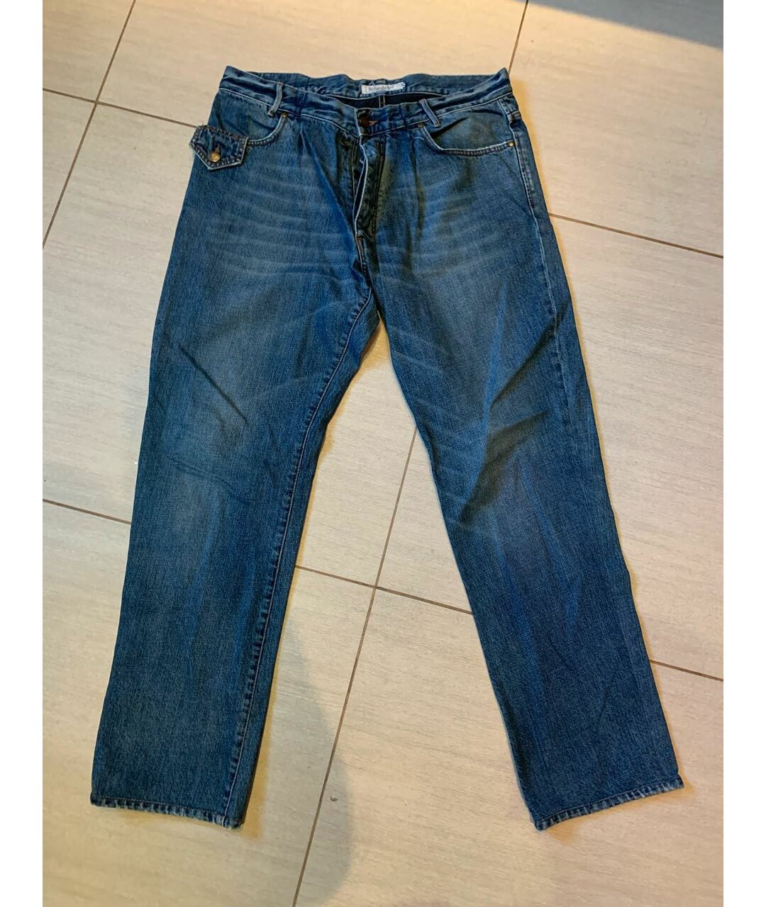SAINT LAURENT Синие прямые джинсы, фото 5