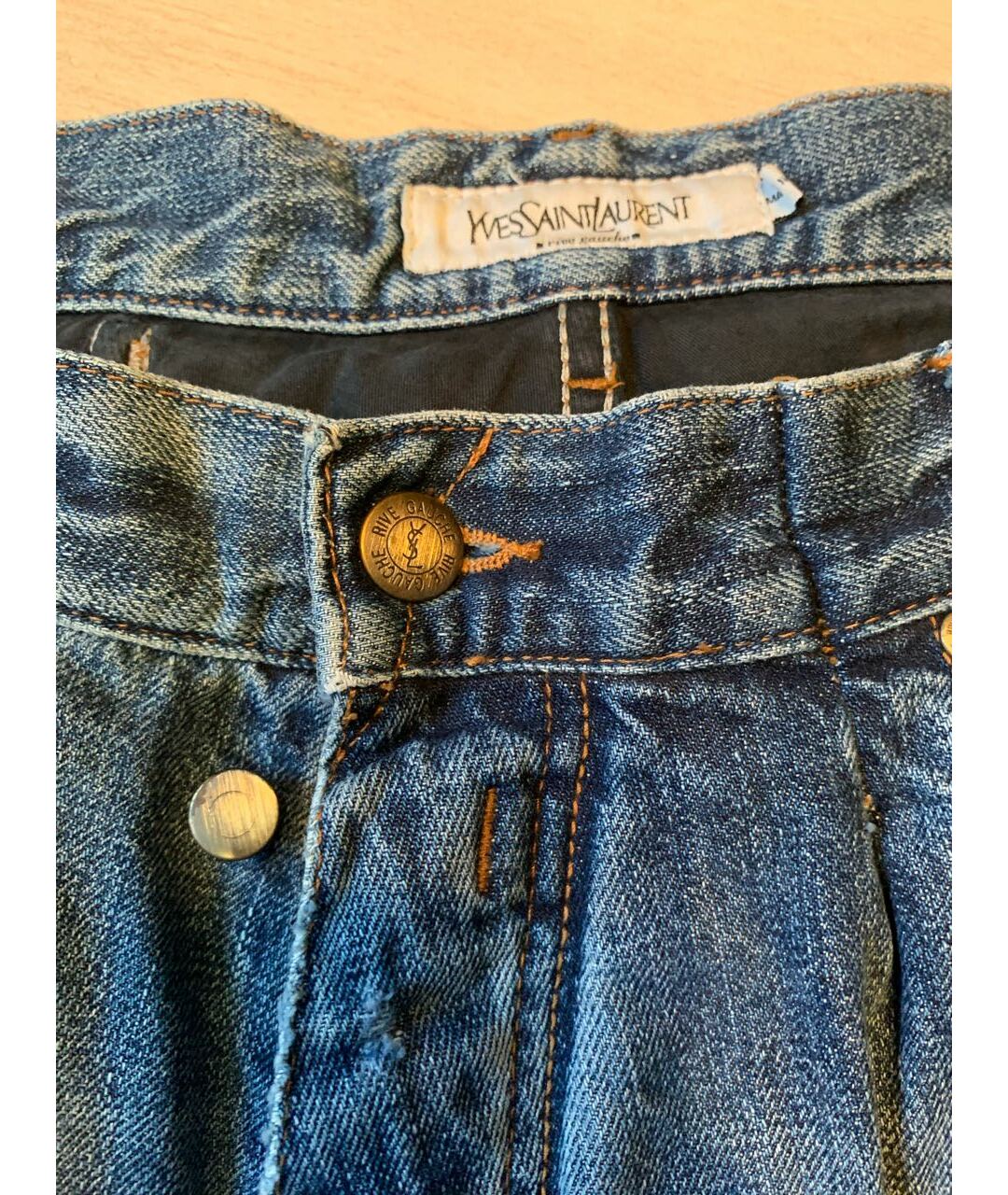 SAINT LAURENT Синие прямые джинсы, фото 2