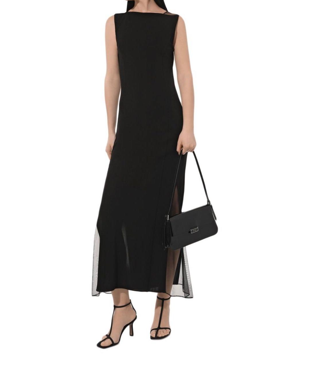 BY FAR Черная кожаная сумка через плечо, фото 6