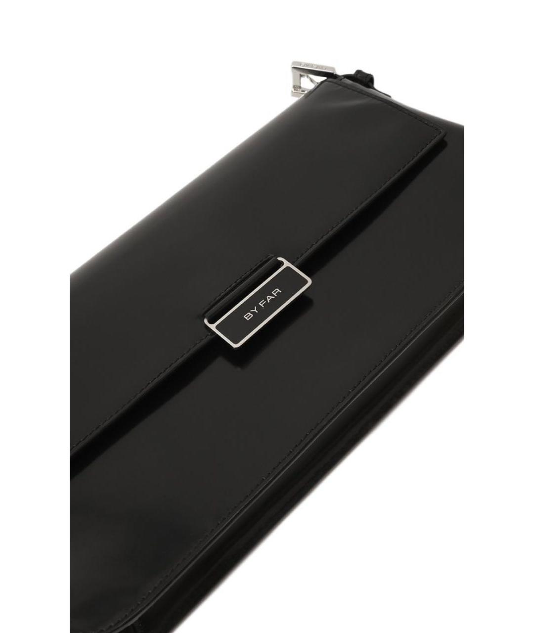 BY FAR Черная кожаная сумка через плечо, фото 2