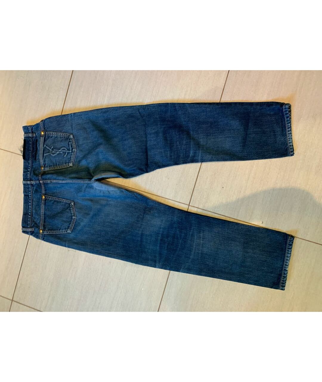 SAINT LAURENT Синие прямые джинсы, фото 2