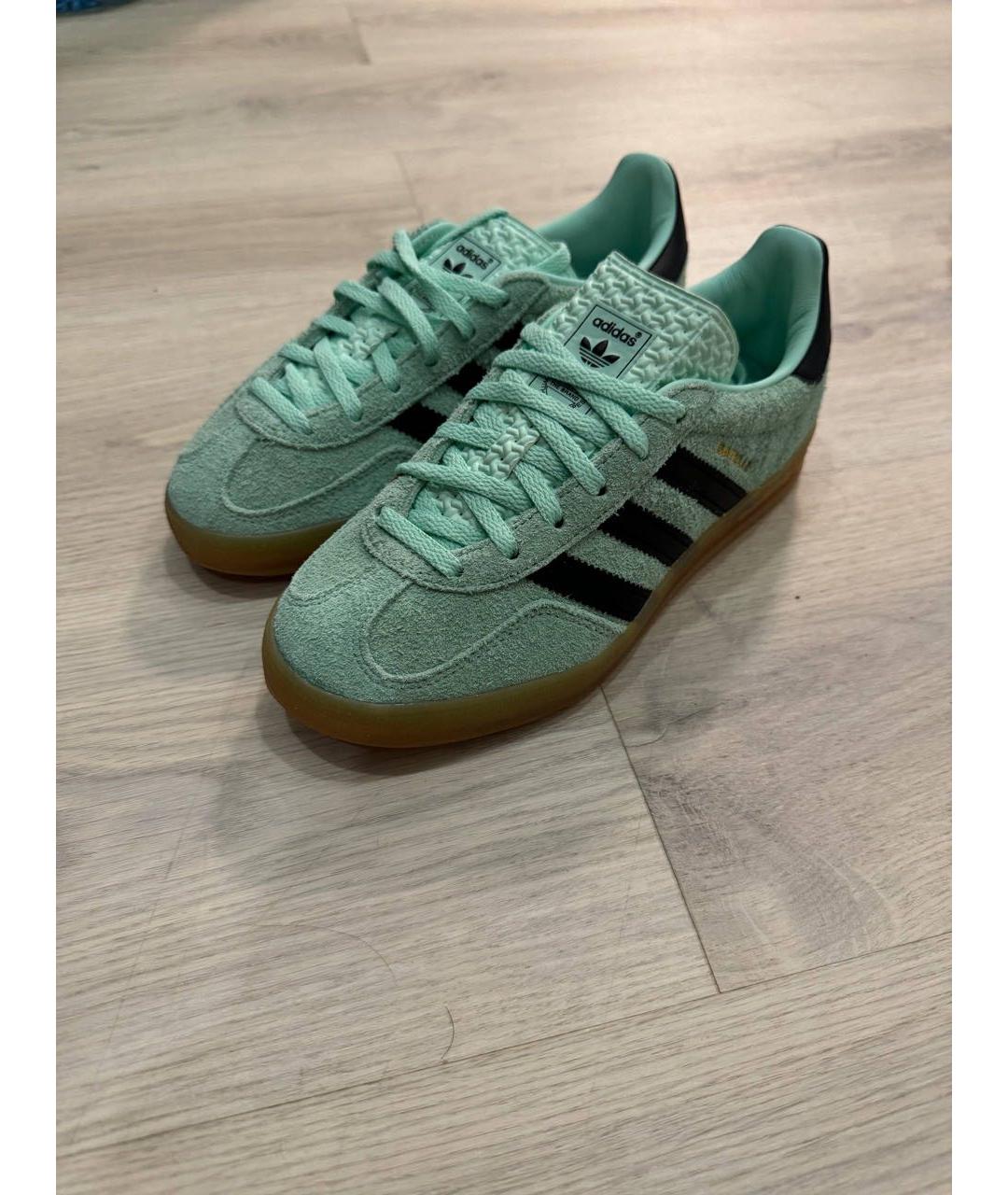 ADIDAS Салатовые замшевые кроссовки, фото 7