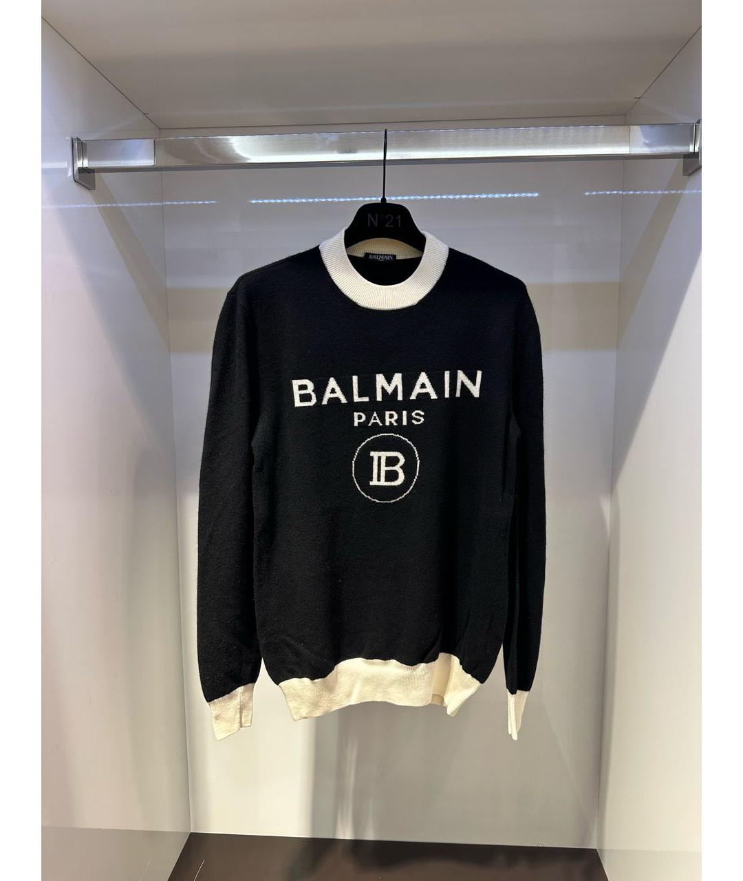 BALMAIN Черный кашемировый джемпер / свитер, фото 6