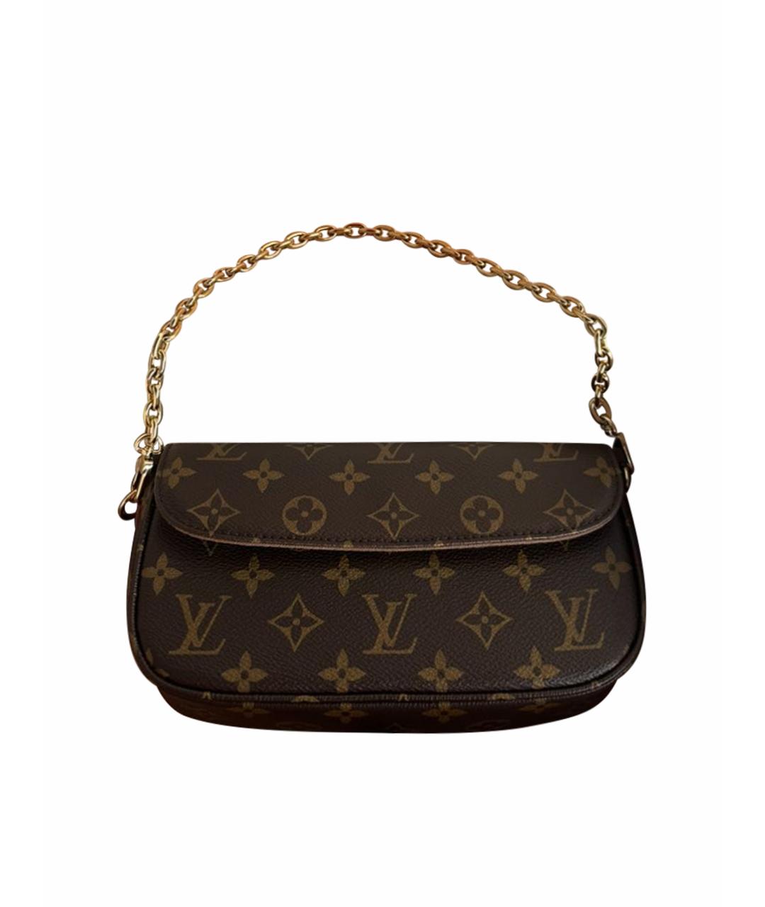 LOUIS VUITTON Коричневая кожаная сумка через плечо, фото 1