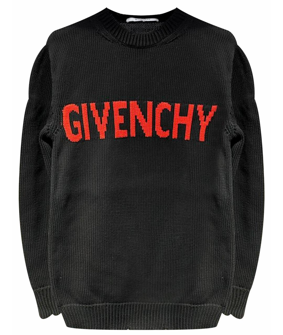 GIVENCHY Черный хлопковый джемпер / свитер, фото 1