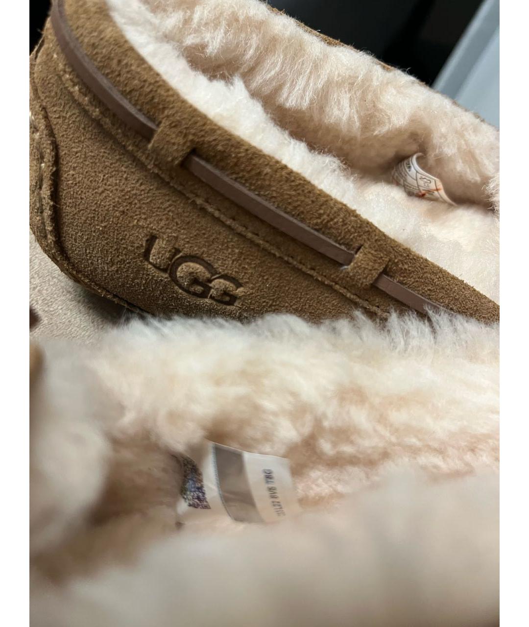 UGG AUSTRALIA Горчичные замшевые мокасины, фото 6