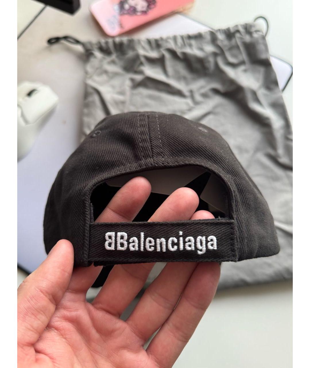 BALENCIAGA Черная хлопковая кепка/бейсболка, фото 4