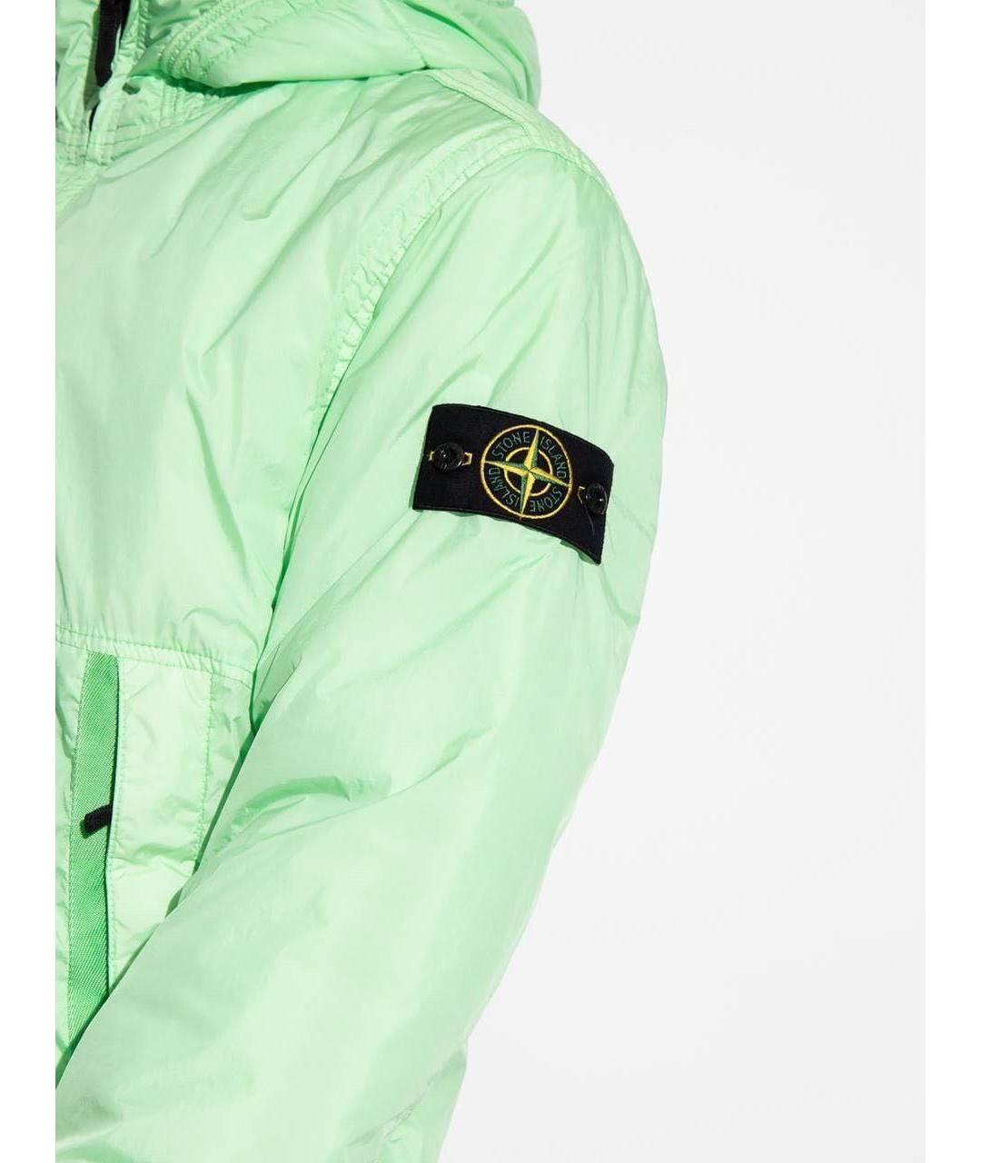 STONE ISLAND Зеленая полиэстеровая куртка, фото 3