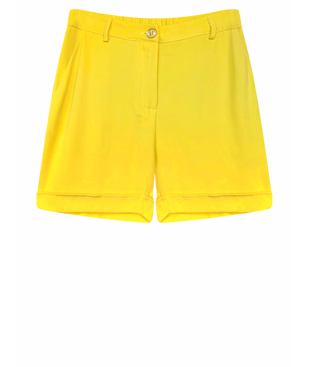TWIN-SET Желтые вискозные шорты, фото 1