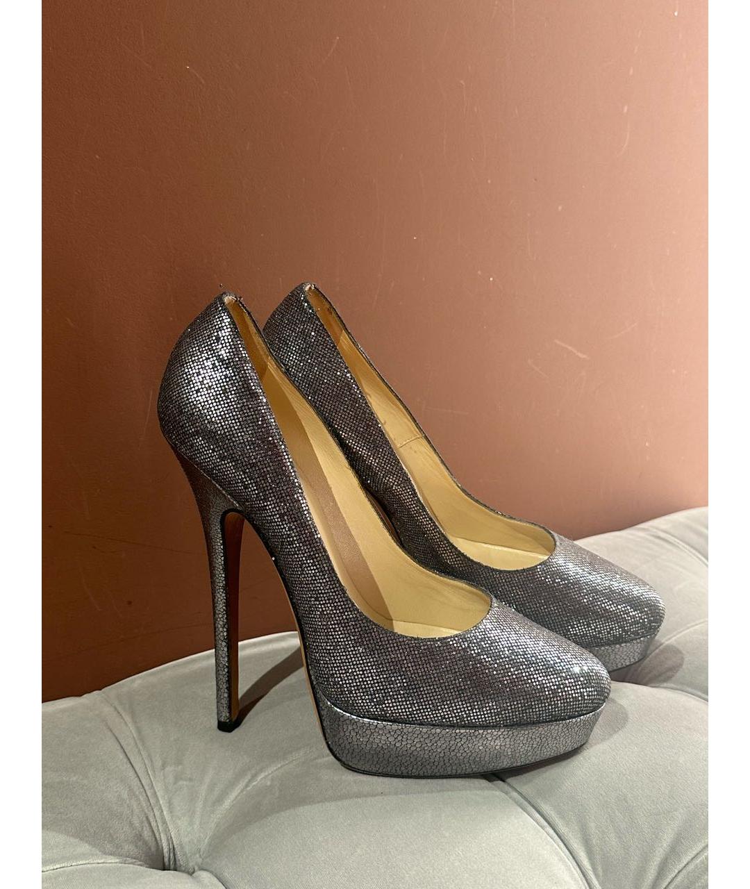 JIMMY CHOO Серебряные туфли, фото 6