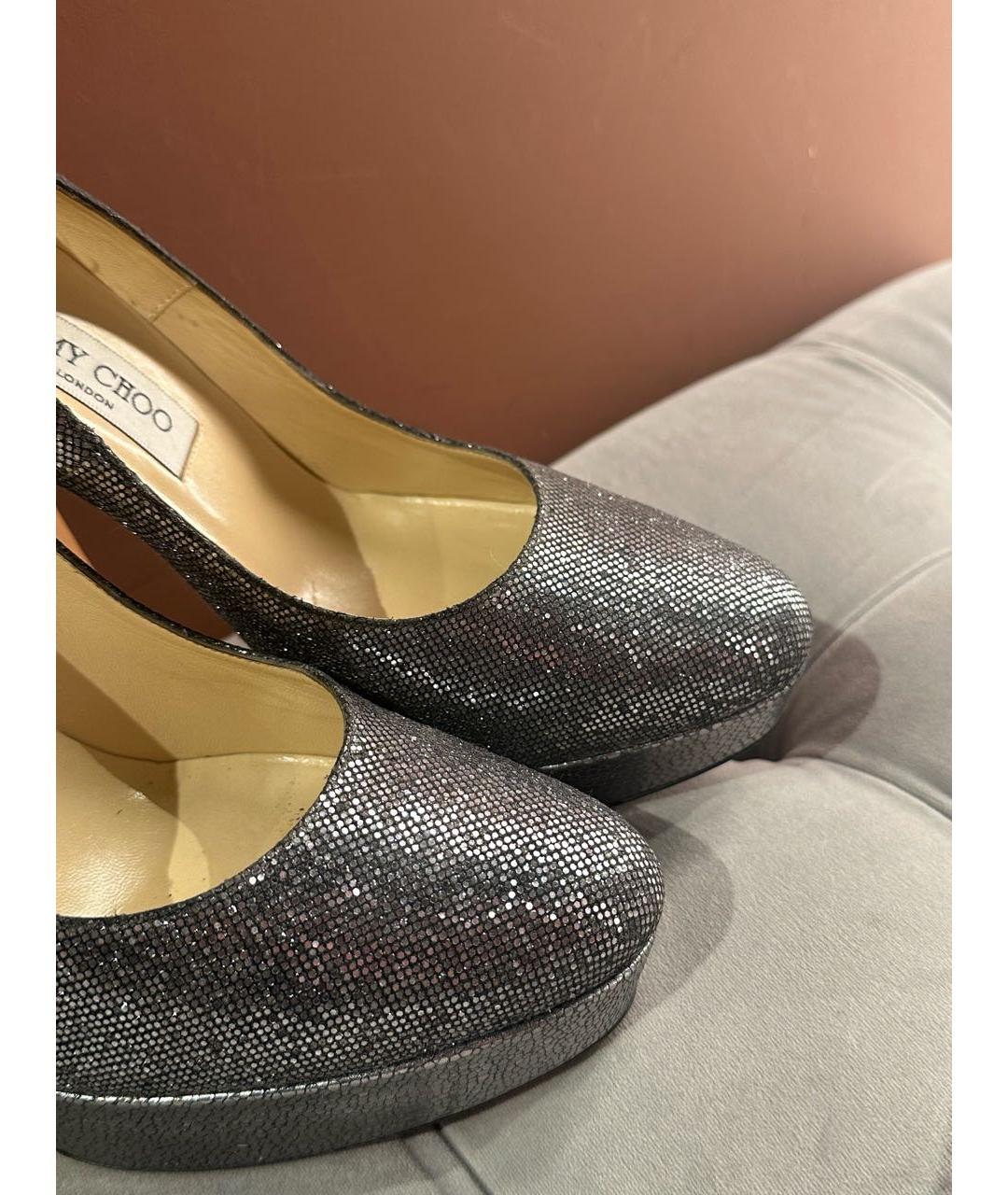 JIMMY CHOO Серебряные туфли, фото 2