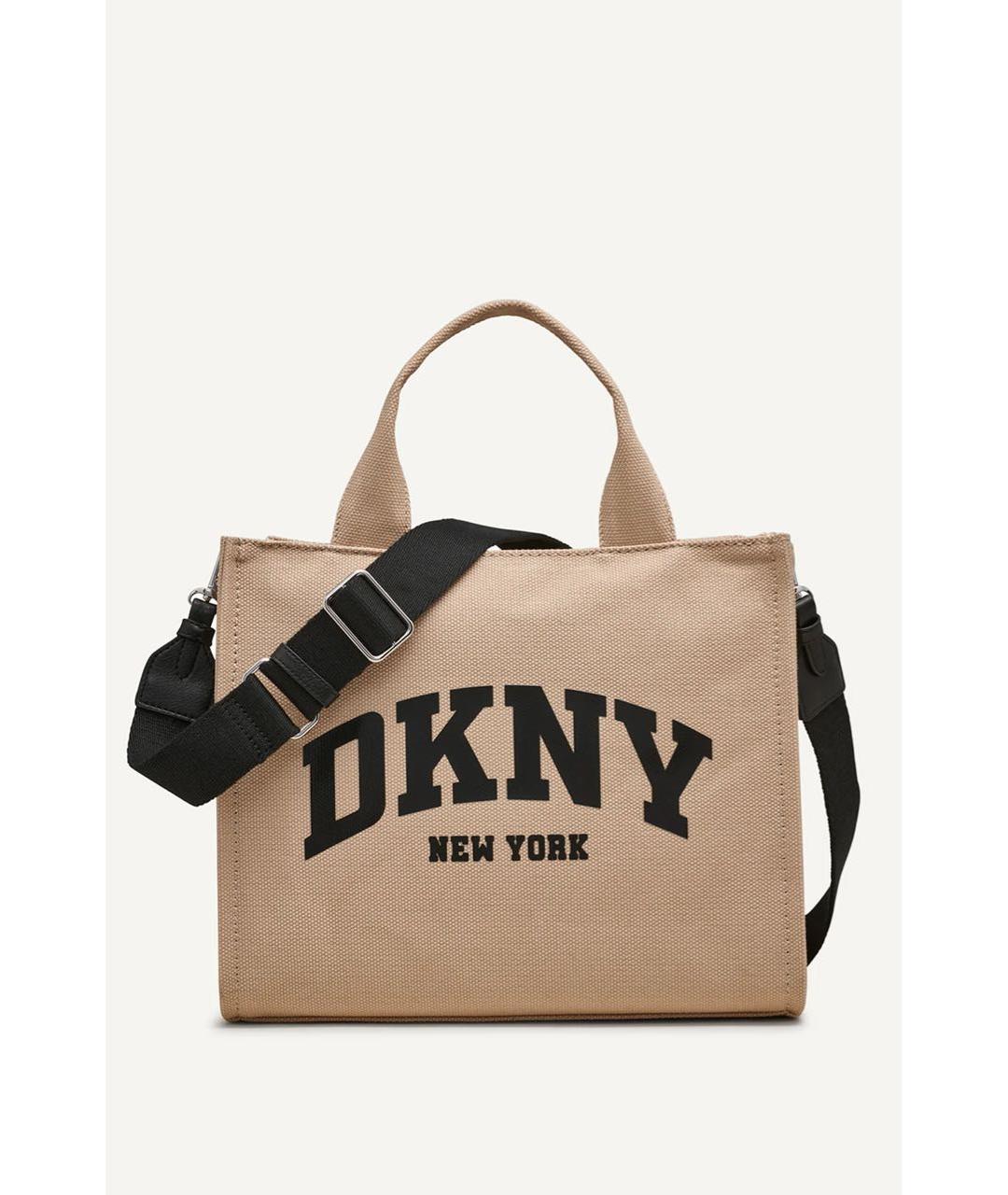 DKNY Бежевая хлопковая сумка тоут, фото 7