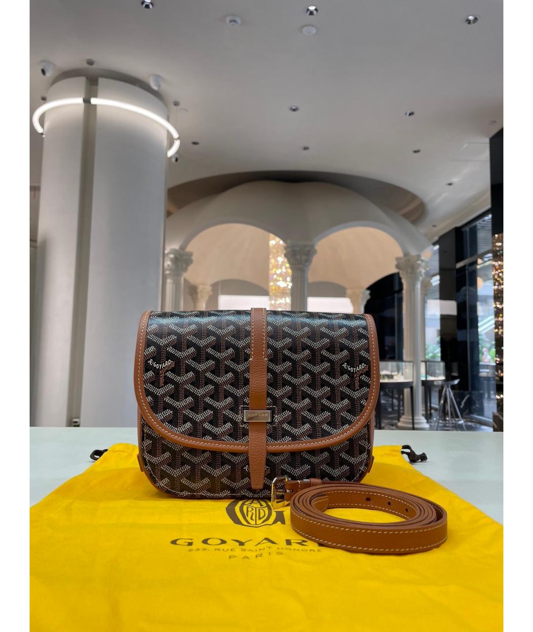 GOYARD Коричневая сумка через плечо из искусственной кожи, фото 9
