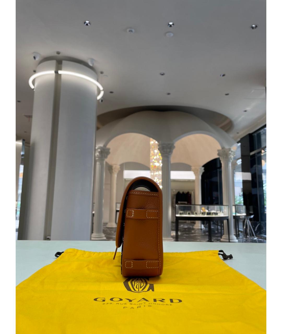 GOYARD Коричневая сумка через плечо из искусственной кожи, фото 4