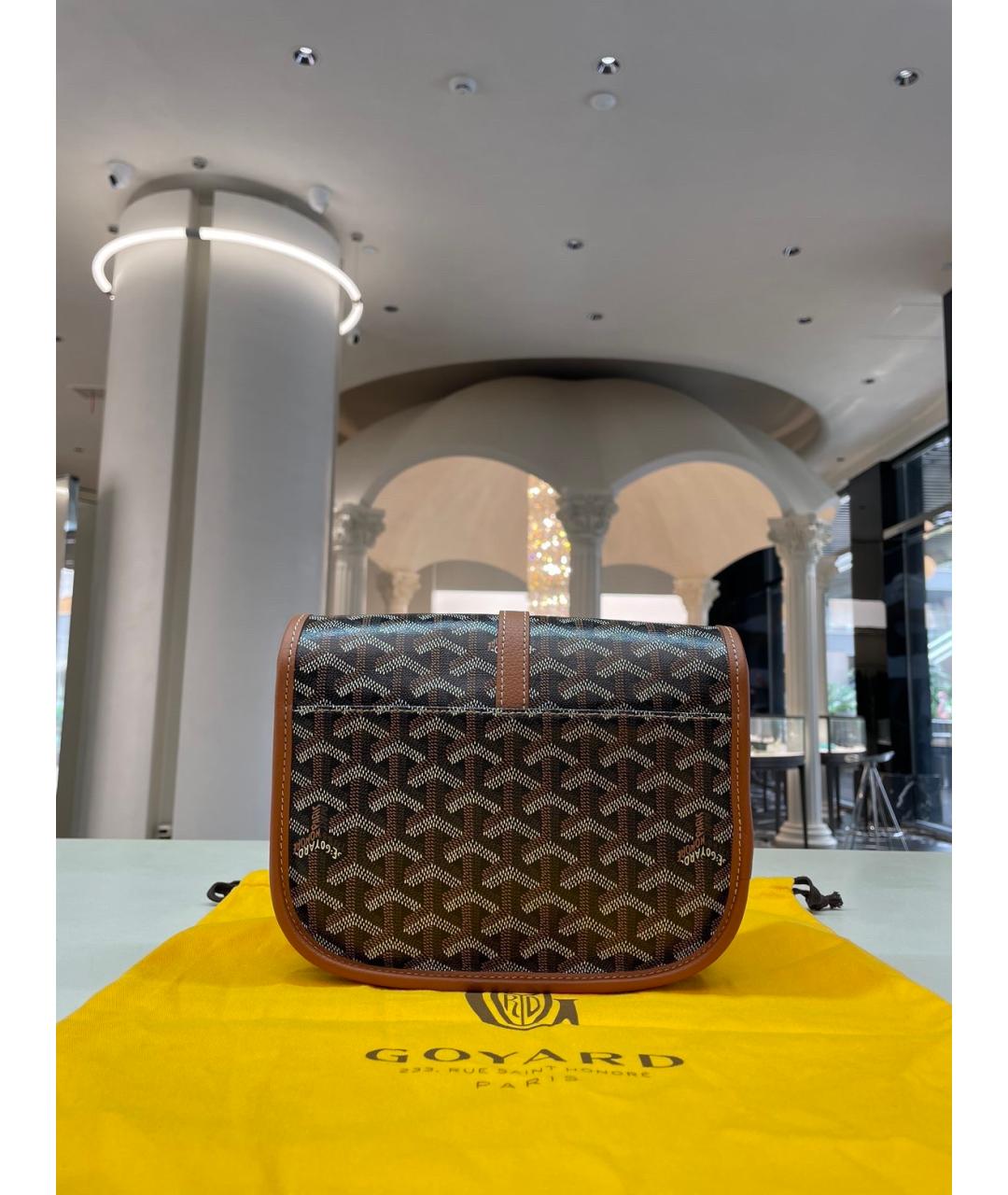 GOYARD Коричневая сумка через плечо из искусственной кожи, фото 2