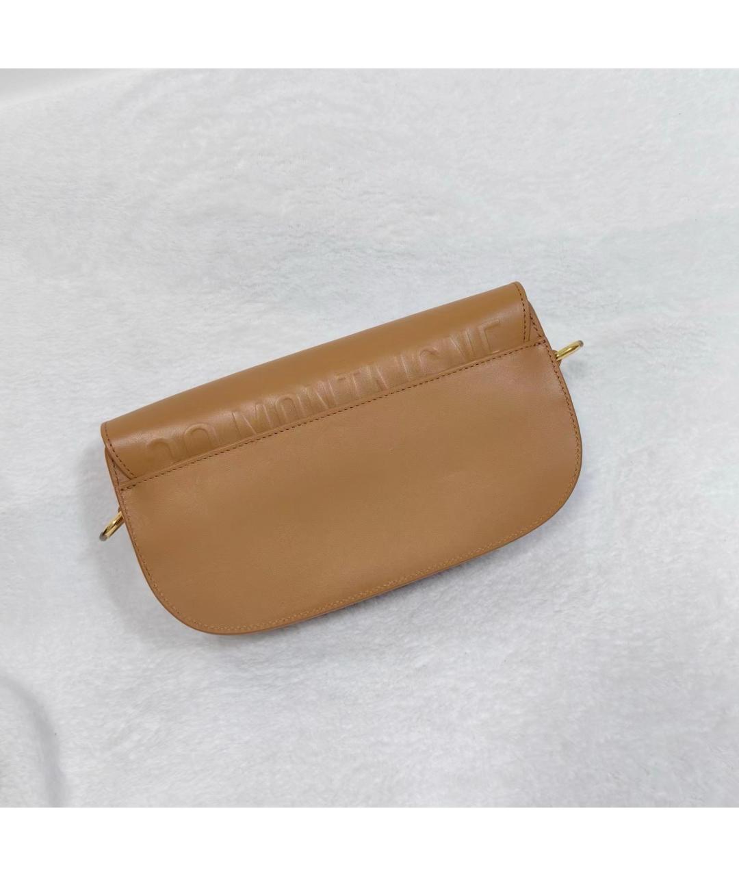 CHRISTIAN DIOR Коричневая кожаная сумка через плечо, фото 2