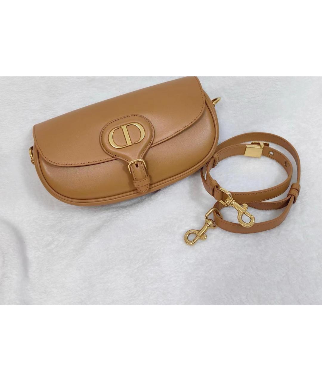 CHRISTIAN DIOR Коричневая кожаная сумка через плечо, фото 8