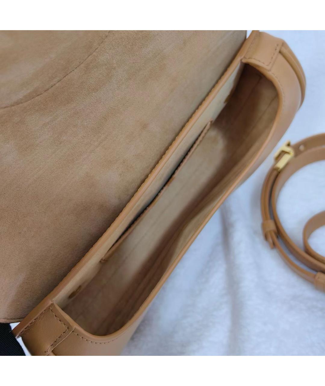 CHRISTIAN DIOR Коричневая кожаная сумка через плечо, фото 7