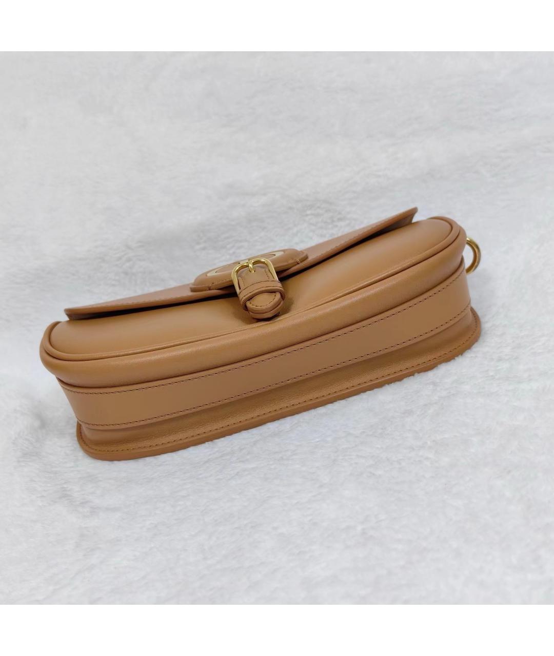 CHRISTIAN DIOR Коричневая кожаная сумка через плечо, фото 5