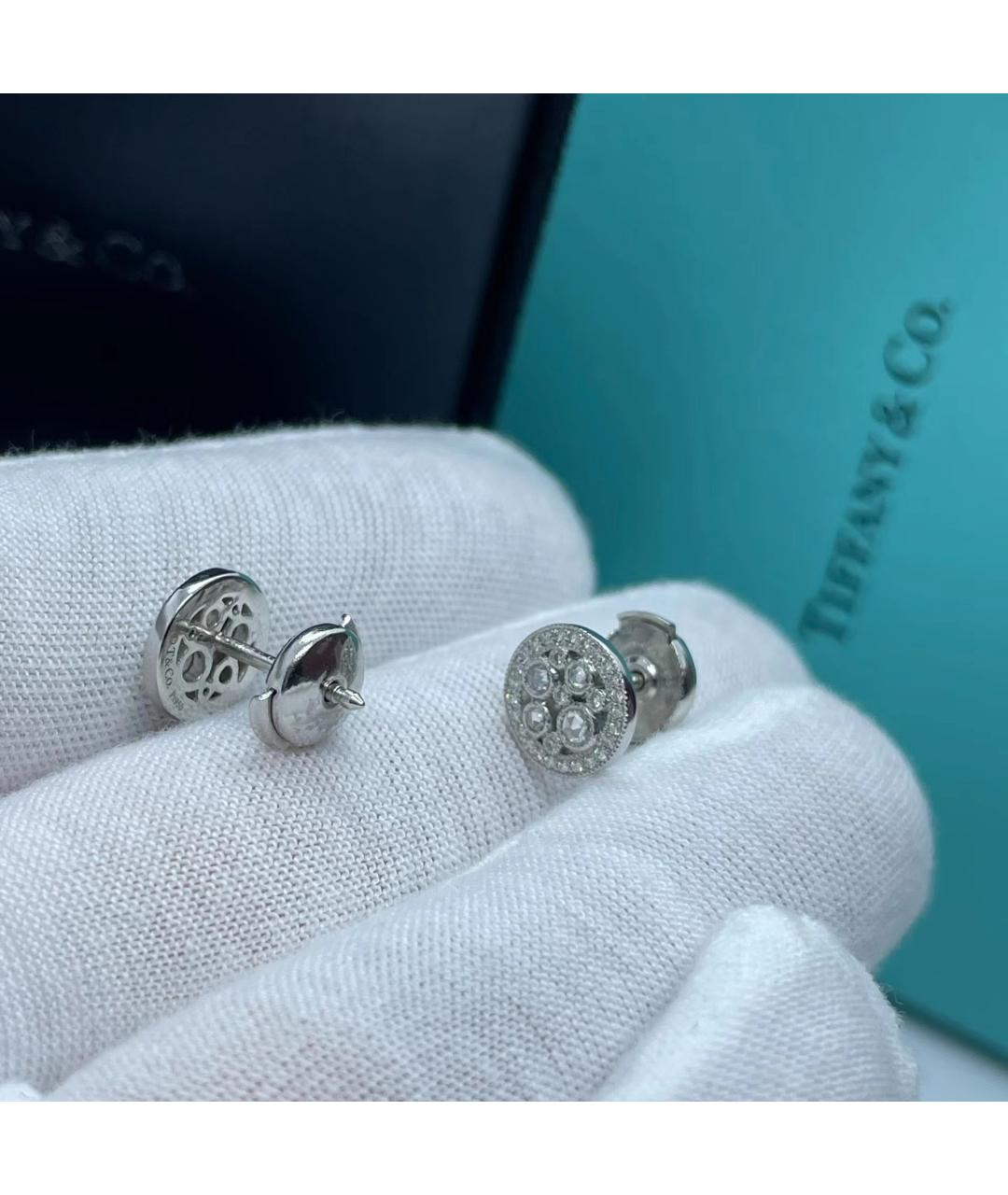 TIFFANY&CO Платиновые серьги, фото 6