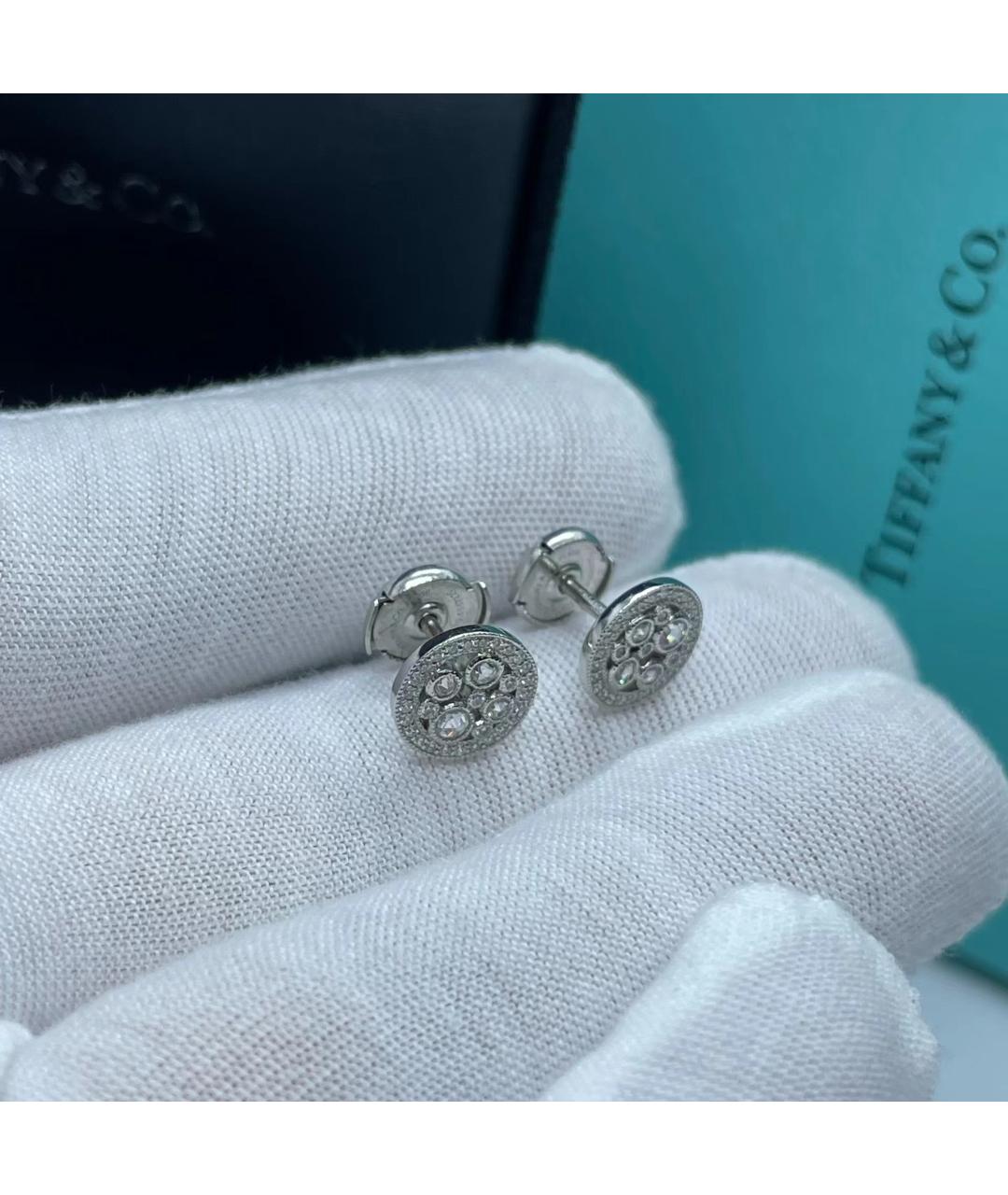 TIFFANY&CO Платиновые серьги, фото 2