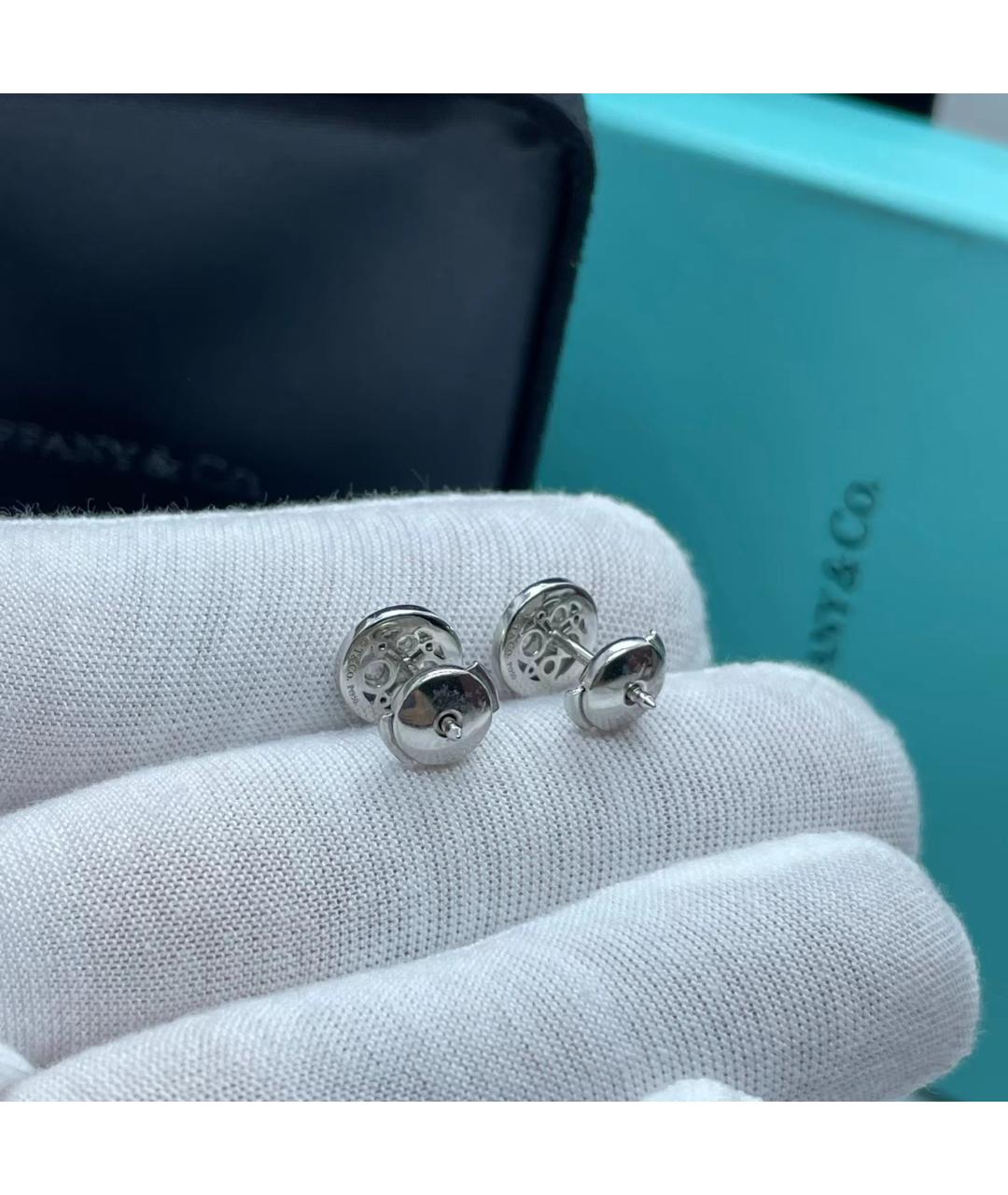 TIFFANY&CO Платиновые серьги, фото 3