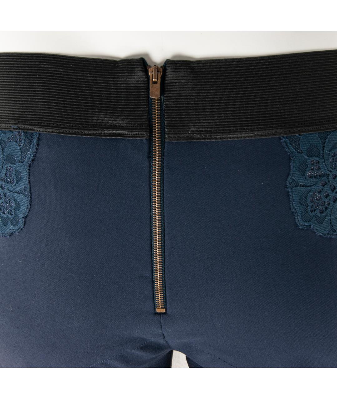 STELLA MCCARTNEY Темно-синие хлопковые брюки узкие, фото 5