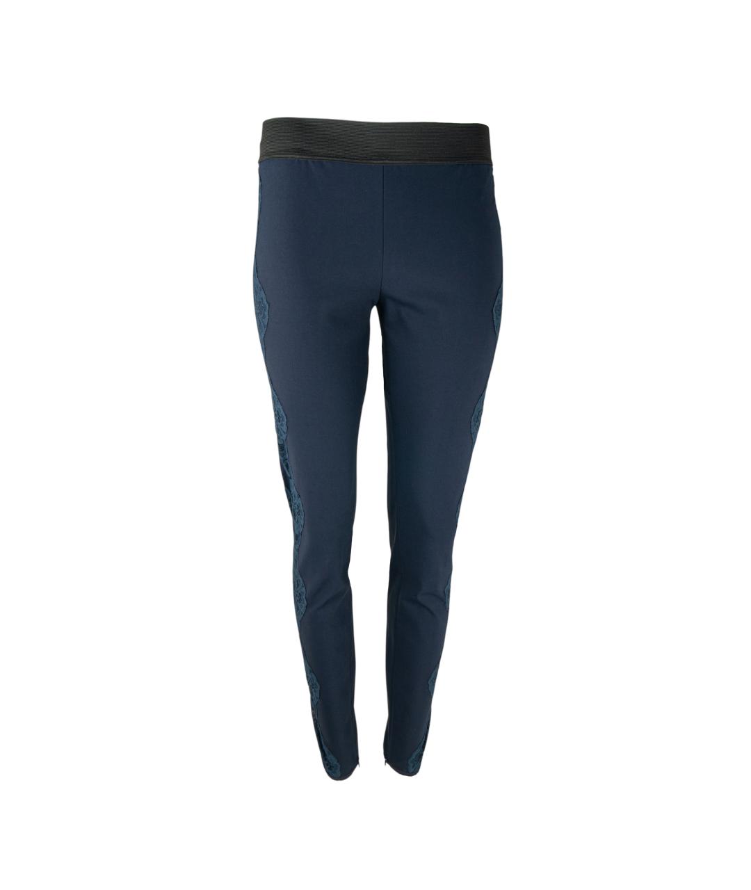 STELLA MCCARTNEY Темно-синие хлопковые брюки узкие, фото 1