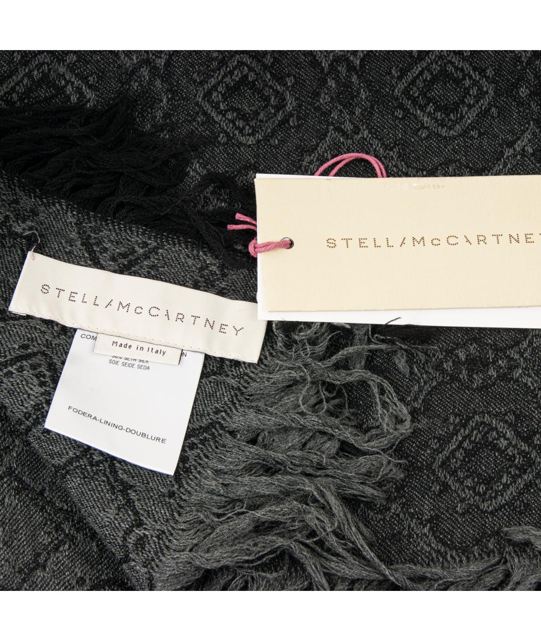 STELLA MCCARTNEY Серый шерстяной шарф, фото 4