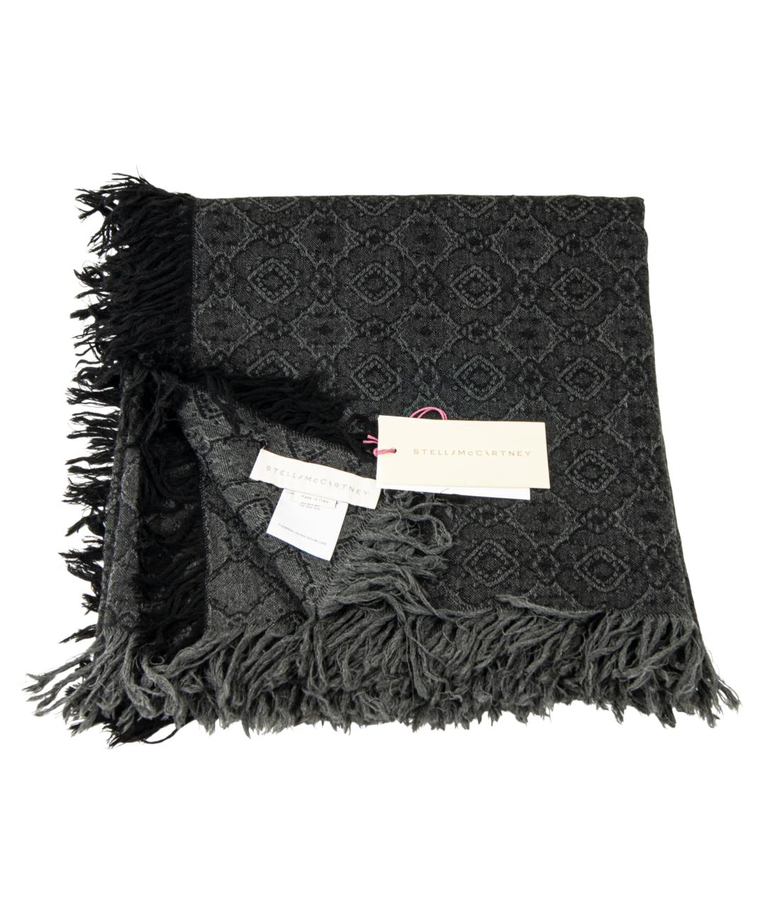STELLA MCCARTNEY Серый шерстяной шарф, фото 3