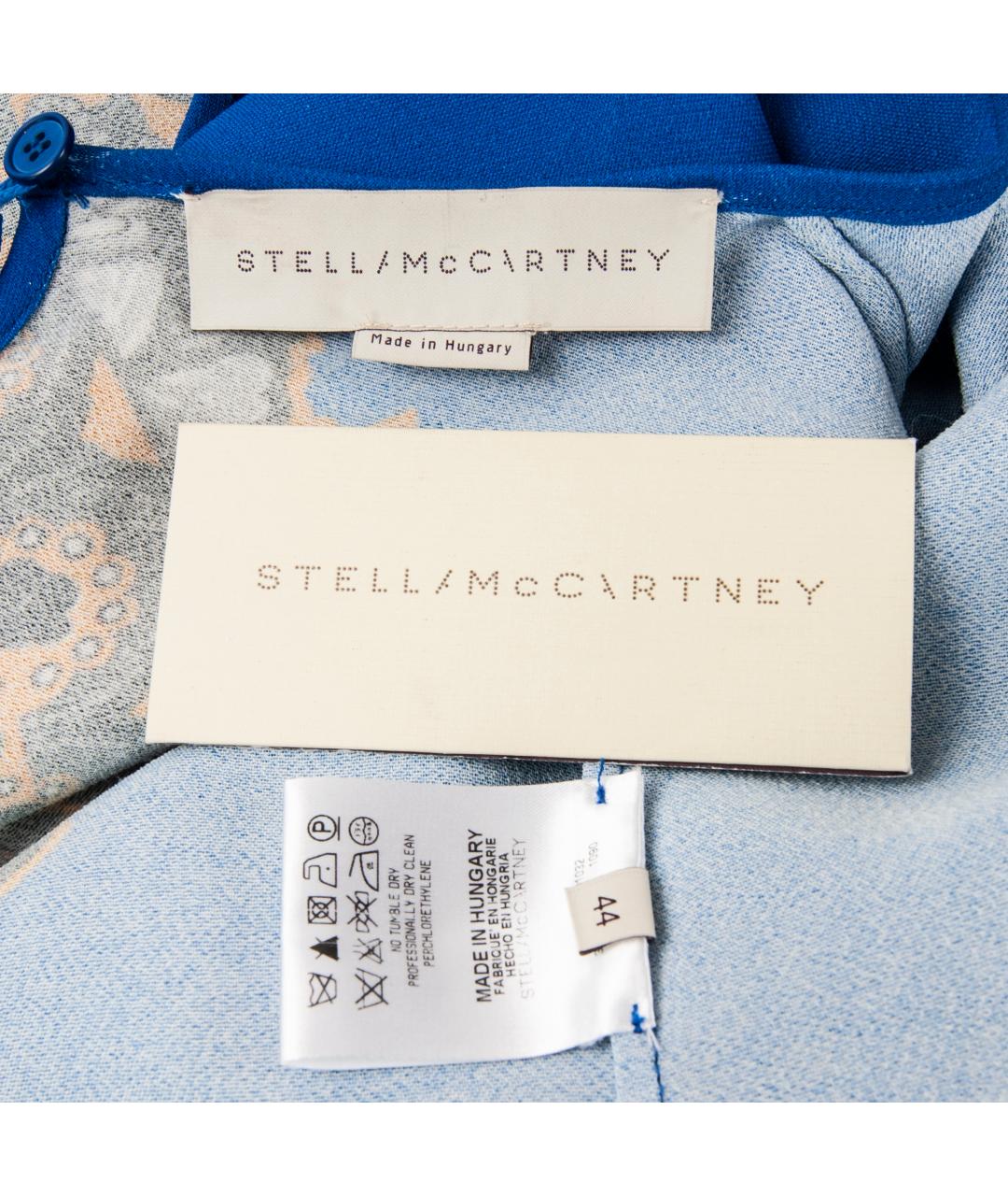 STELLA MCCARTNEY Синяя вискозная блузы, фото 7