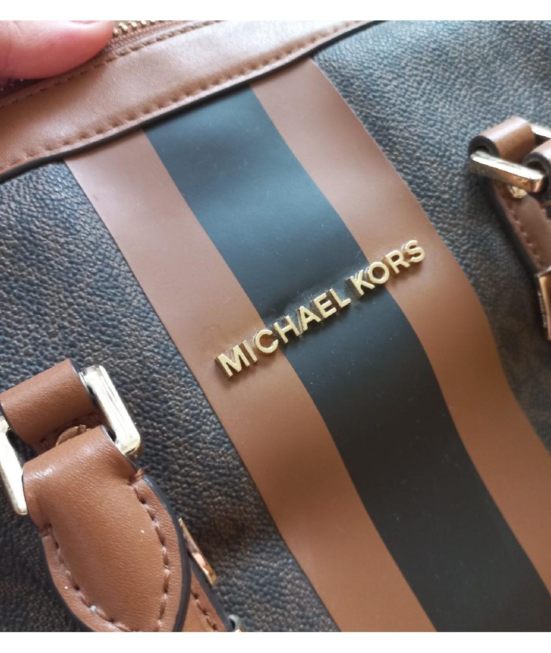 MICHAEL KORS Коричневая сумка с короткими ручками, фото 6