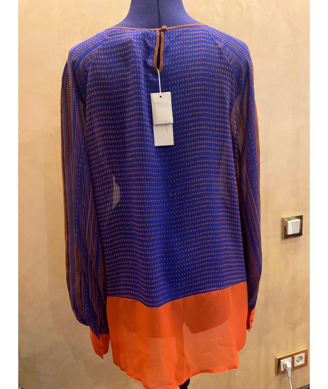 BCBG MAXAZRIA Мульти шелковая блузы, фото 4