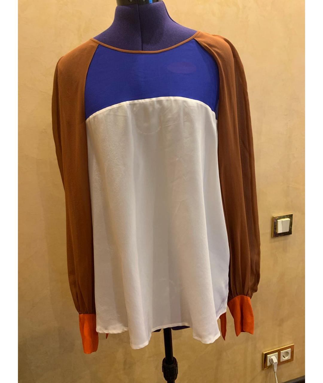 BCBG MAXAZRIA Мульти шелковая блузы, фото 9