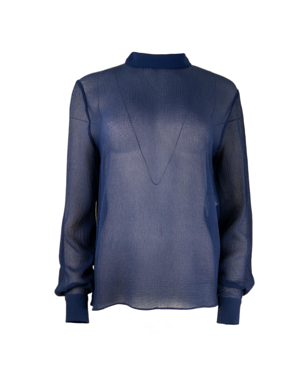 STELLA MCCARTNEY Синяя шелковая блузы, фото 1