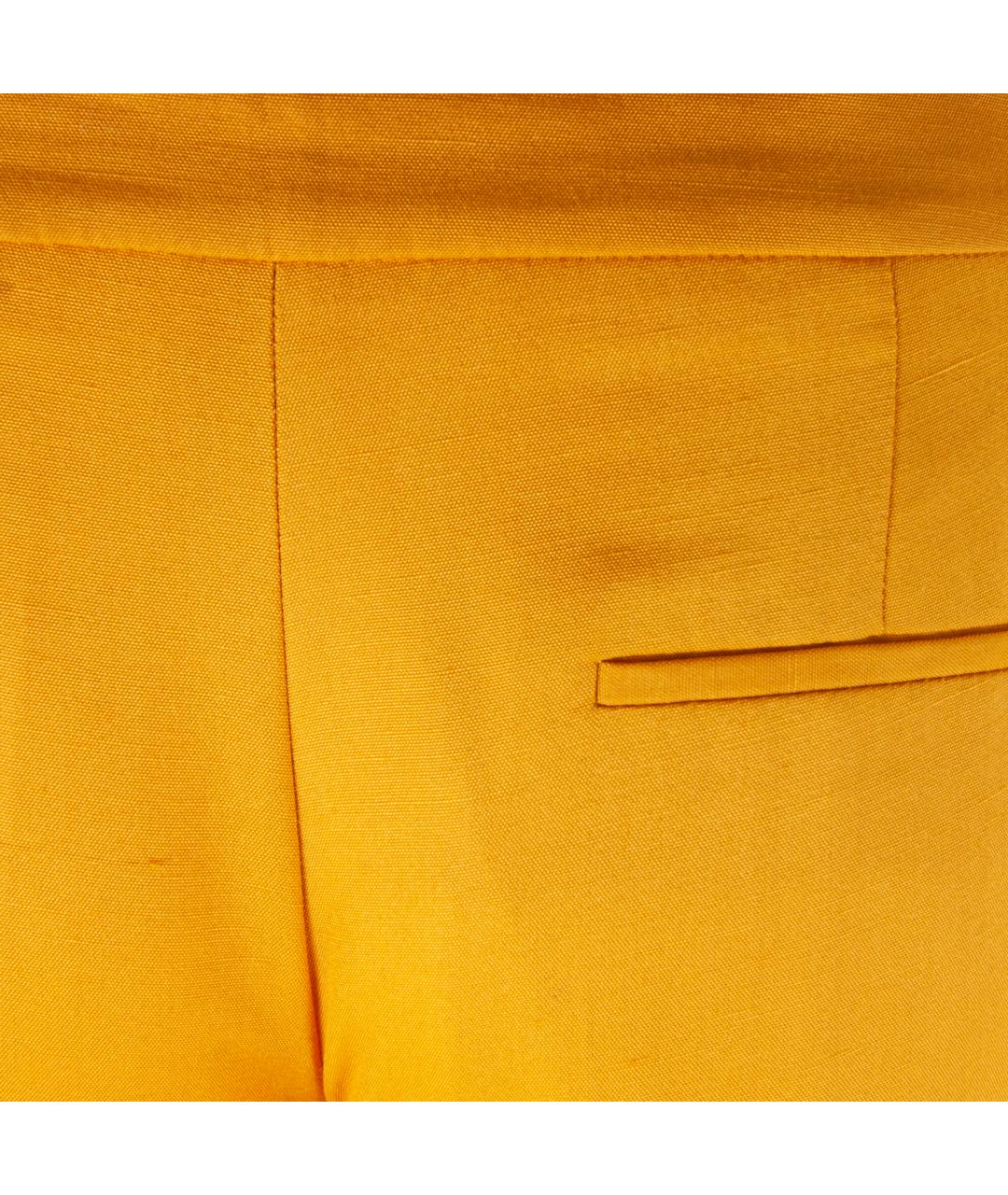 STELLA MCCARTNEY Желтые вискозные прямые брюки, фото 4