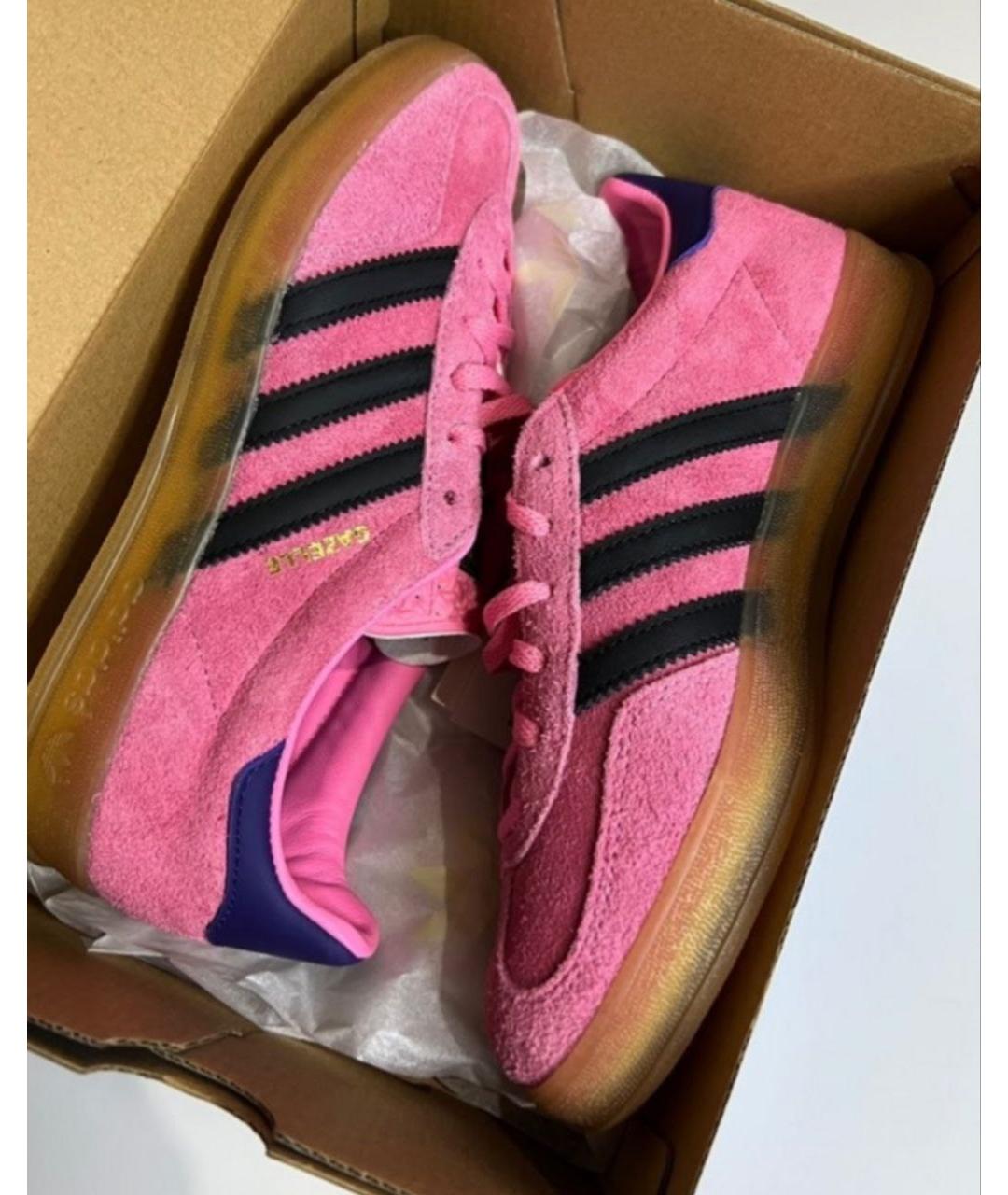 ADIDAS Розовые замшевые кроссовки, фото 6