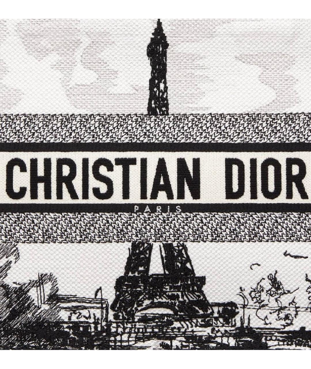 CHRISTIAN DIOR Черная тканевая сумка тоут, фото 3